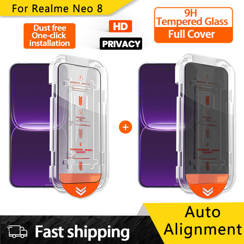 สําหรับRealme Neo 8 7 SE Turbo 7xหมายเหตุ80 70 70t 60x50 ติดตั้งง่ายกระจกนิรภัยHD/ความเป็นส่วนตัวป้องกันหน้าจอ