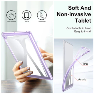 คสสำหรับไอแพด กันกระแทก สำหรับ ไอแพด อะคริลิคใส + TPU Softshell gen10 สำหรับ ไอแพดAir6 7 8 Gen7/8/9 Air4/5 Pro11 mini6 7
