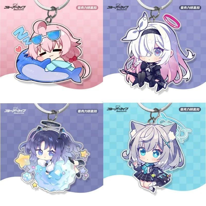 Takanashi Hoshino Ala Anime KeyChain Blue Archive Men Key Chain สําหรับผู้หญิง Sunaōkami Shiroko รูปอะคริลิค