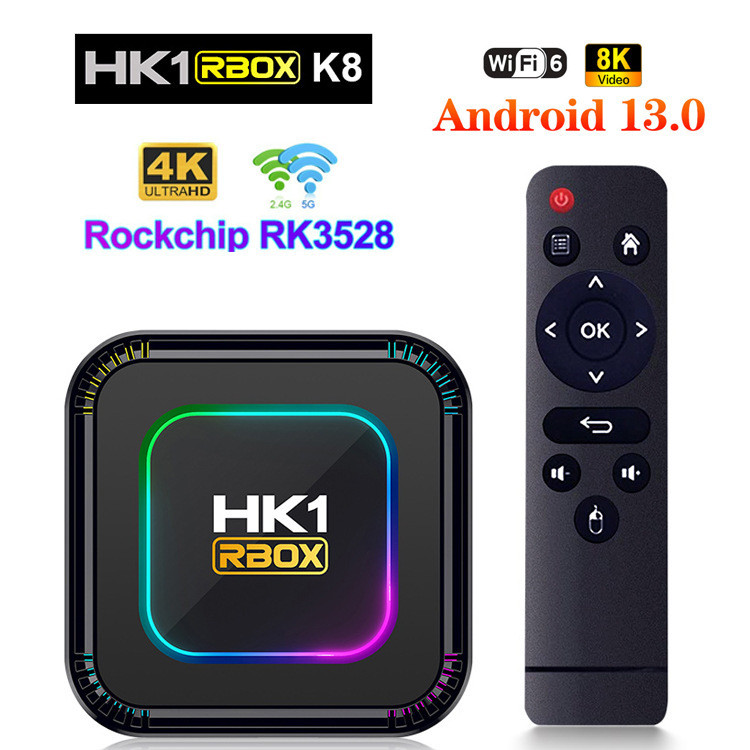 Cross-Border HK1 K8 Network Set Top box Android 13 System กล่องทีวี wifi6 8K กล่องทีวีขายส่ง