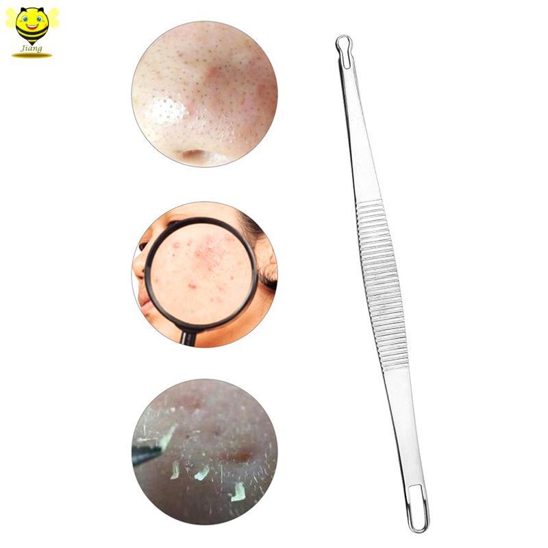 [Jiang] 1PC Double Headed Blahead Remover ทําความสะอาดสิวสแตนเลสสตีลเข็มฝ้า Spot Extractor Skin Care Tool TH