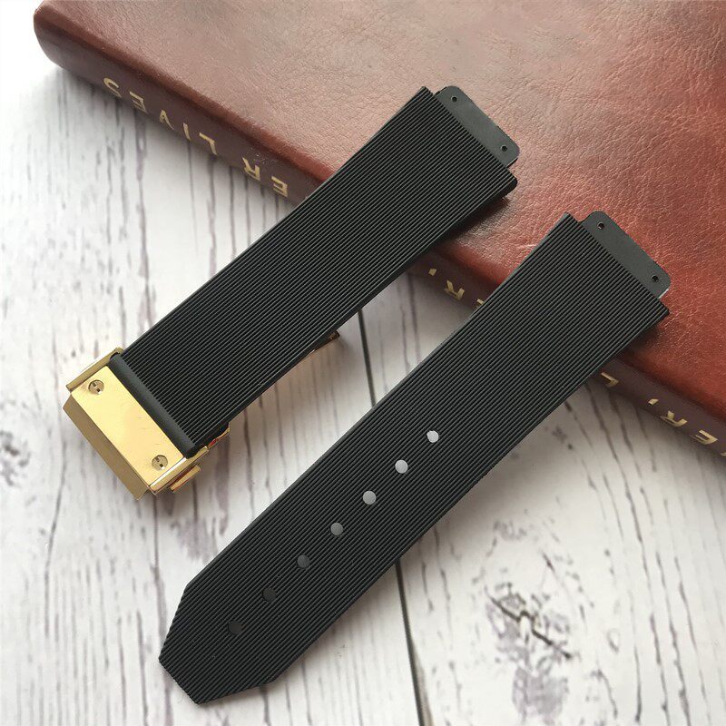 เหมาะสําหรับ Hengbao สายนาฬิกาชายยาง HUBLOT Hengbao/UBLOT ระเบิดสายนาฬิกาซิลิโคน 26 * 17 มม.