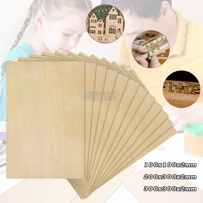 บัลซ่าแผ่นไม้ 5/10pcs ไม้บัลซ่าหน้า สําหรับบ้านเรือหัตถกรรมรุ่น ทําเอง บัลซา ไม้แผ่น แผ่นไม้