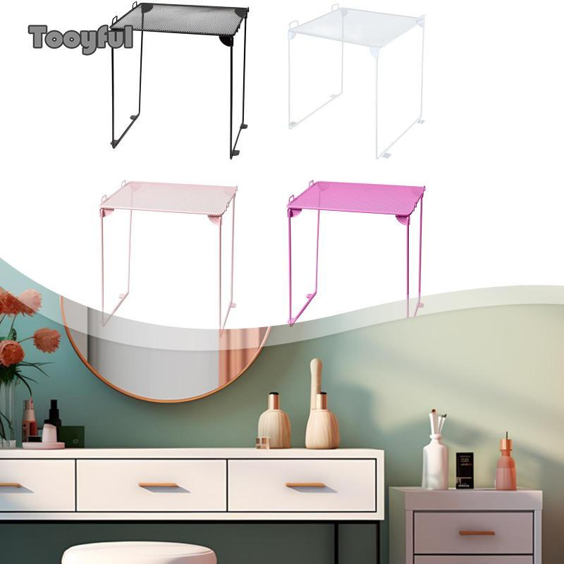 [Predolo1] Locker Shelf Organizer เหล็กตาข่ายชั้นวางแบบพับได้สําหรับโรงเรียน Lockers ตู้ครัว Garage 