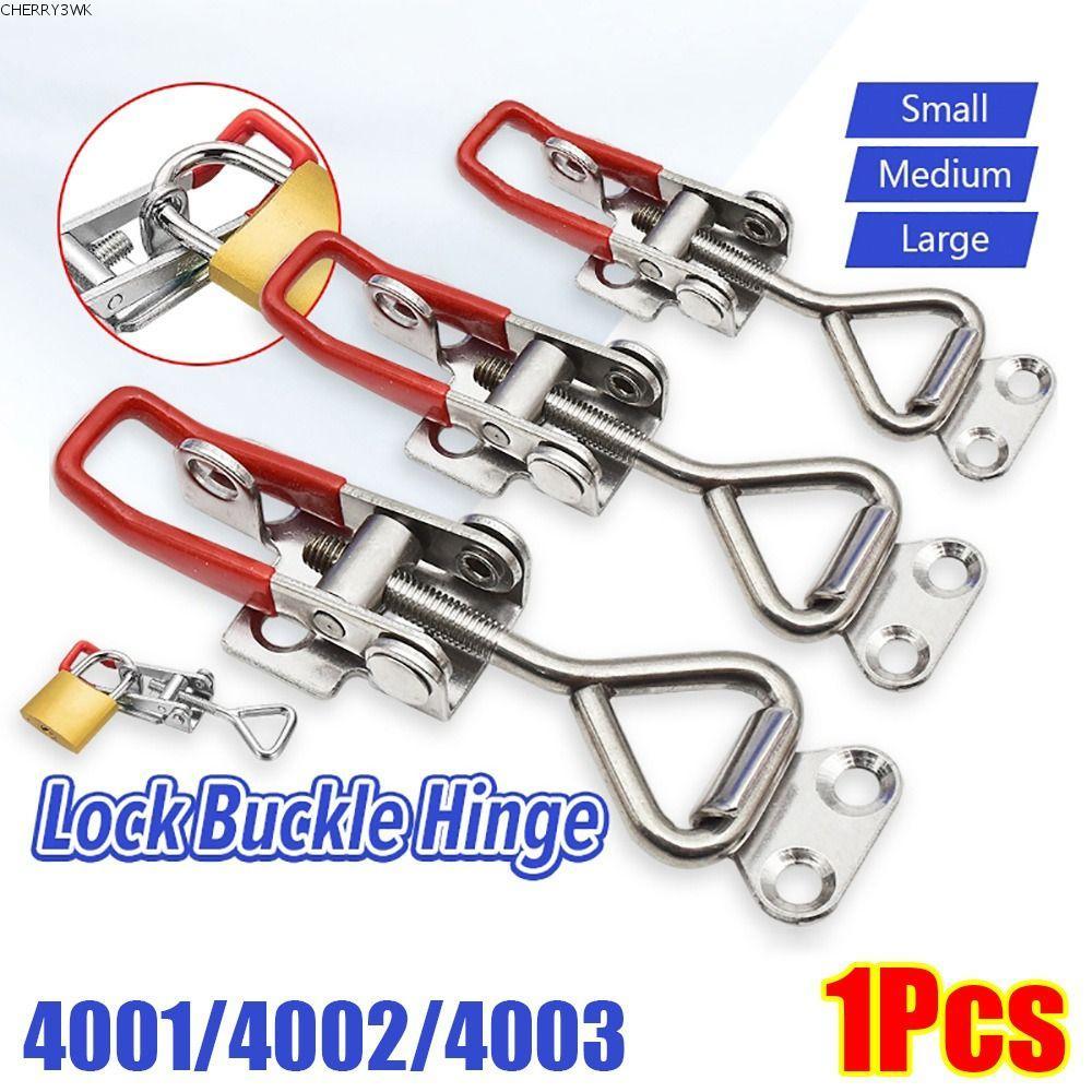 19VJKEPSHOP 1 ชิ้นล็อคหัวเข็มขัดบานพับ, Push Pull 4001/4002/4003 Toggle Latch Clamp, ทนทาน Quick Release กล่องเครื่องมือ Anti-Slip Catch Clasp สําหรับเชื่อมซ่อมเชื่อมต่อ