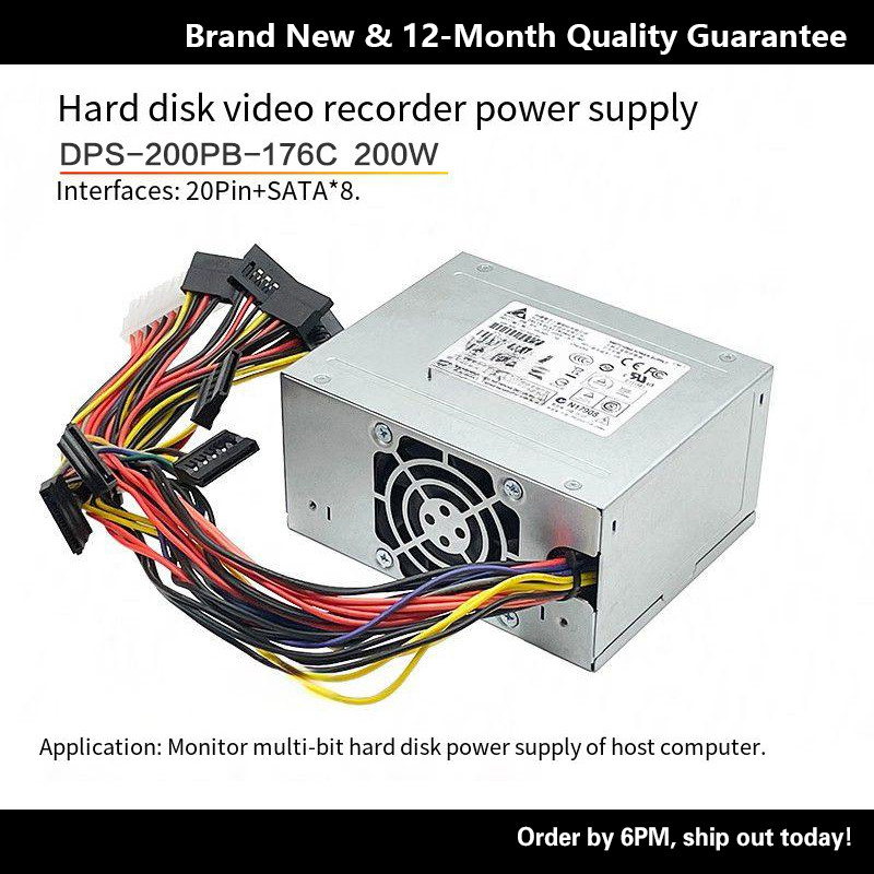 เหมาะสําหรับเครื่องบันทึกวิดีโอฮาร์ดดิสก์ Hikvision Power DPS-200PB-176C/A DPS-200PB-208A