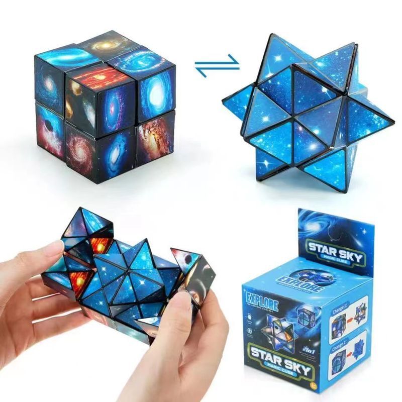[ของเล่นตัวต่อแม่เหล็กอวกาศ] ต่อบล็อก3Dพลิกแพลงได้ ฝึกสมองเด็ก 4-7ขวบ เสริมพัฒนาการ ลดเครียดของขวัญว