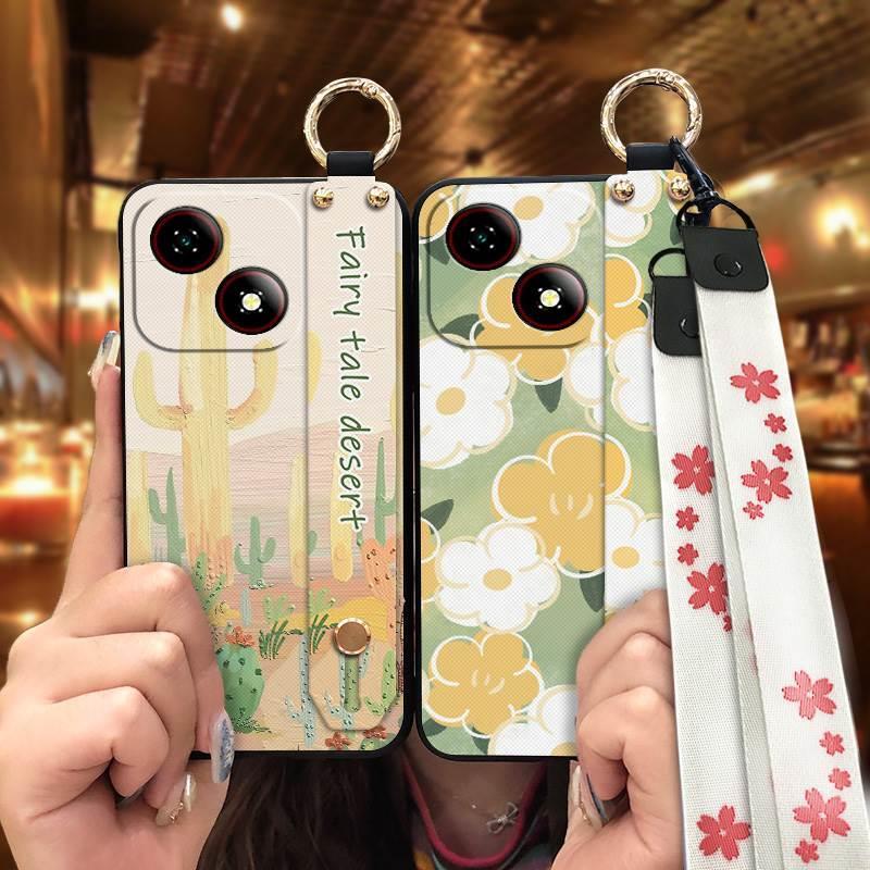 ป้องกันป้องกันฝุ่นเคสโทรศัพท์สําหรับ ZTE Blade A35E Anti-knock Kickstand กันน้ําปกหลังดอกไม้ Soft Ca