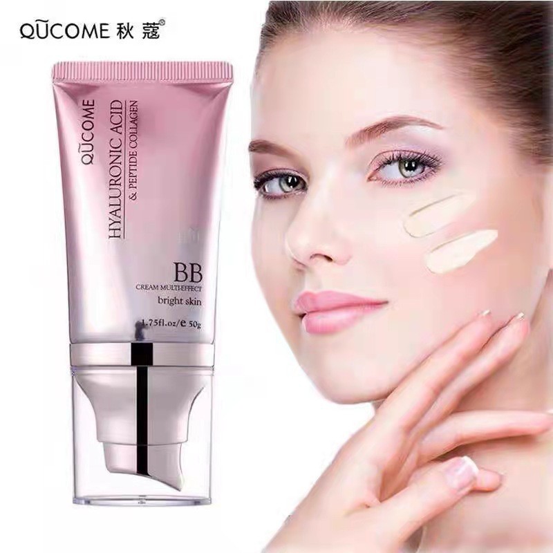 Qiukou BB ครีม 850 Hyaluronic Acid Peptide Collagen Nude แต่งหน้า Moisturizing คอนซีลเลอร์ Strong ยา