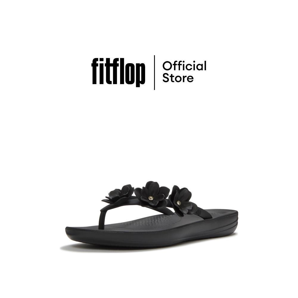 FITFLOP IQUSHION FLOWER FLIP-FLOPS รองเท้าแตะผู้หญิง รุ่น A6N-001 สี BLACK