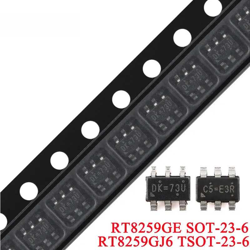 5 ชิ้น/ล็อต RT8259 RT8259GE SOT-23-6 DK 73U RT8259GJ6 TSOT-23 C5 E3R 1.2A 24V 1.4MHz Buck Converter 
