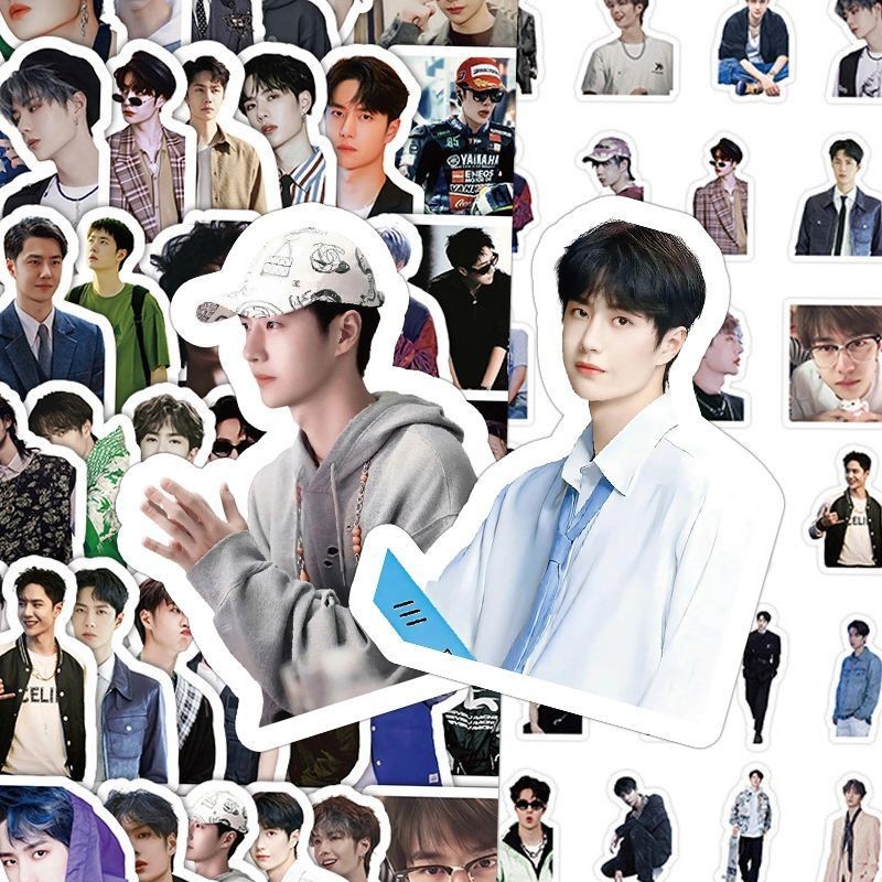 #206张王一博贴纸明星周边高颜值可爱帅气男孩贴画防水diy笔记本, 206 แผ่น Wang Yibo สติ๊กเกอร์ Star Merchanded มูลค่าสูงน่ารักสติ๊