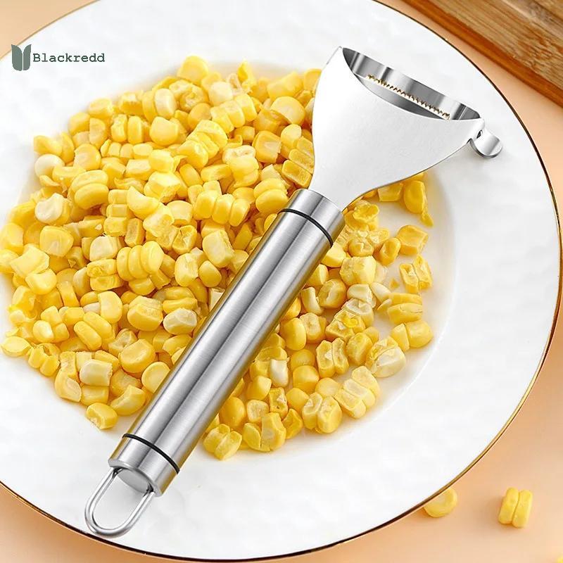BRED Kitchen Corn Sheller สแตนเลสกบข้าวโพดในครัวเรือนเปลือกข้าวโพดคู่มือข้าวโพด Thresher Roe Deer กร