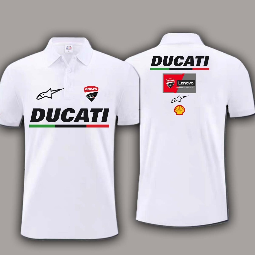 เสื้อโปโล  Ducati DUCATI GP   motorcycle Polo Shirt   ผ้าCotton 100%ใส่ได้ ทั้ง ชาย#02 M-3XL