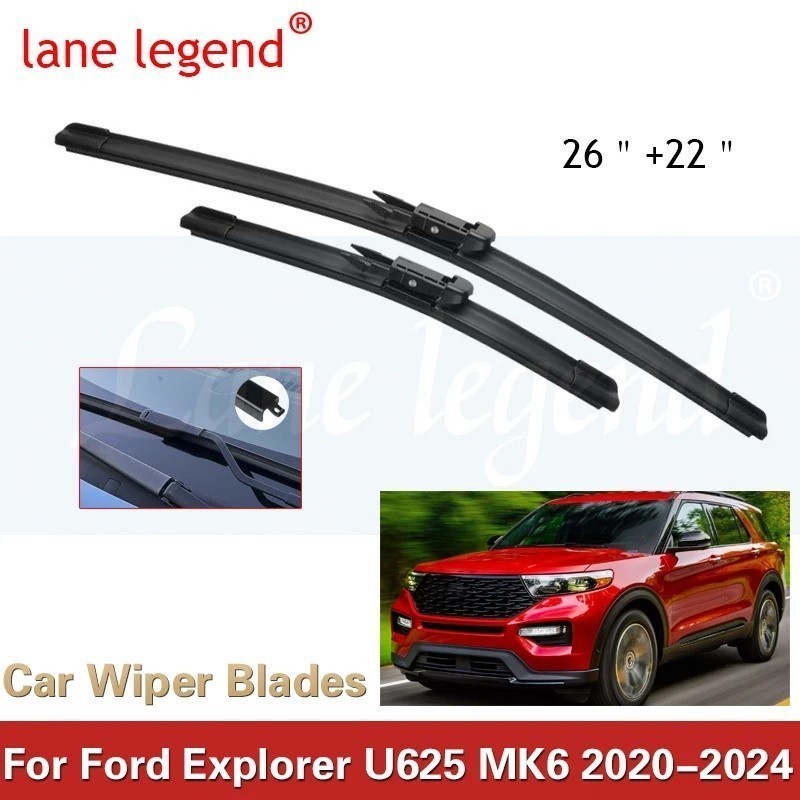 รถ Wiper LHD ใบปัดน้ําฝนด้านหน้าสําหรับ Ford Explorer U625 MK6 2020 - 2024 กระจกกระจกหน้าต่างรถฝนแปร