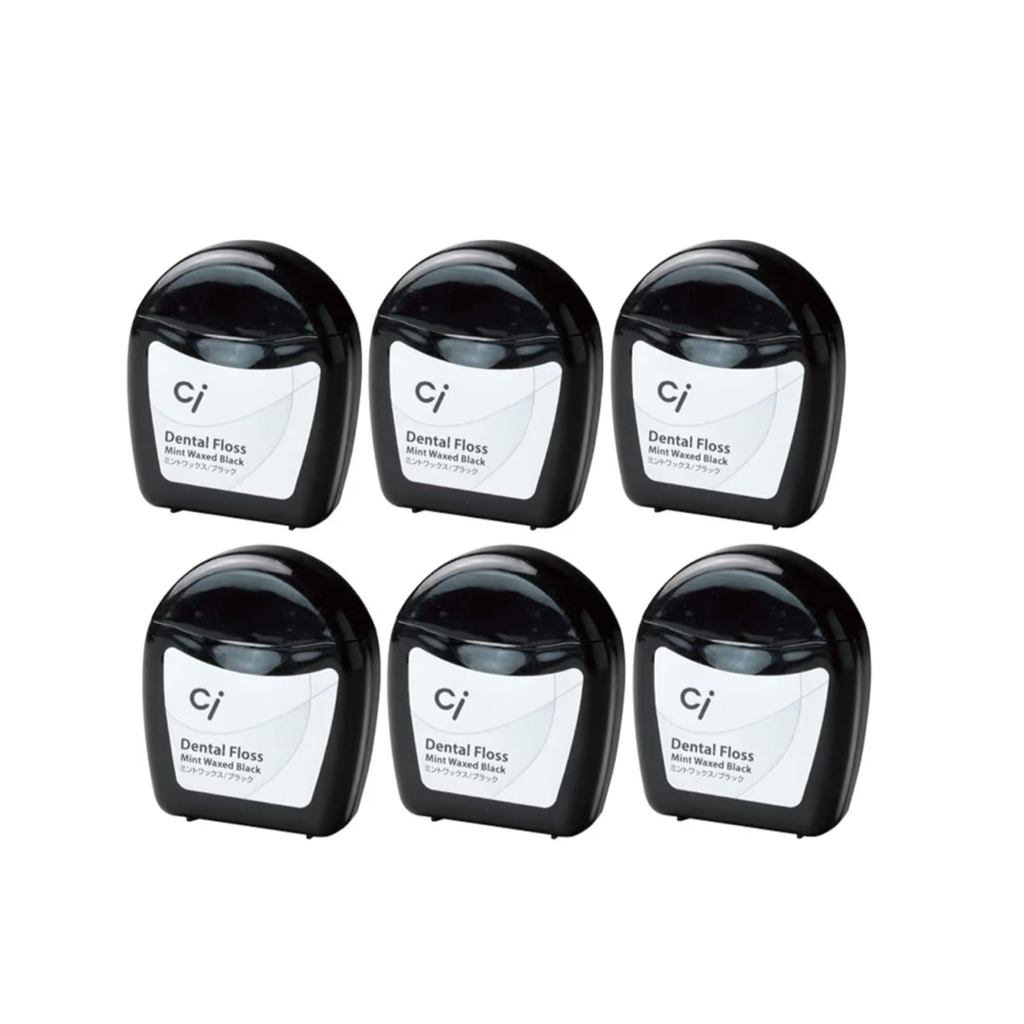 Ci Dental Floss Mint Wax Black 50m Set of 6/ Direct from JAPAN
