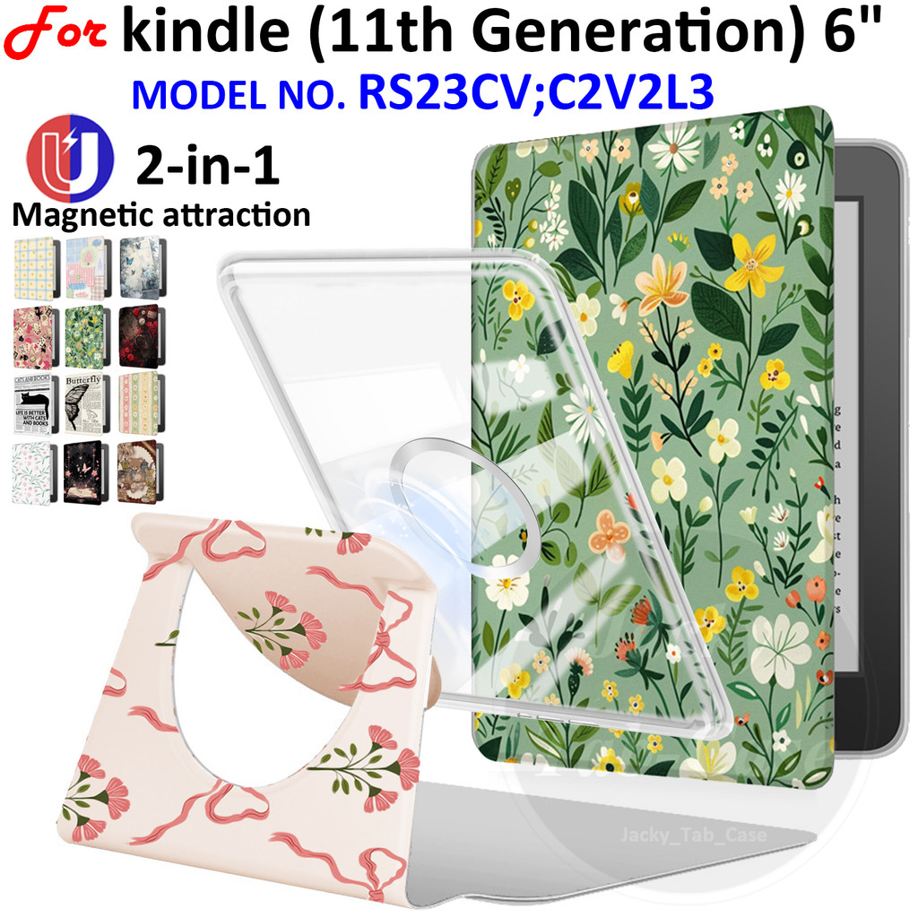 เคสอะคริลิคใหม่สําหรับ kindle 11th Generation 2024 2022 RS23CV C2V2L3 Basic 6 "E-book, 2in1 ฝาครอบที