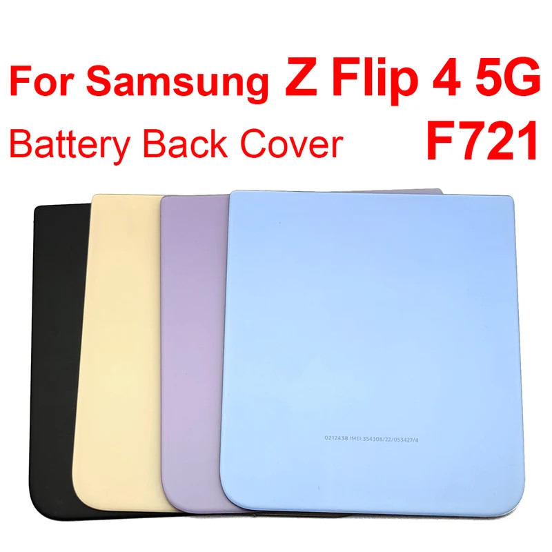 SAMSUNG  ฝาหลังแบตเตอรี่สําหรับSamsung Galaxy Z Flip 4 5G F721Bกระจกฝาหลังแผงอะไหล่
