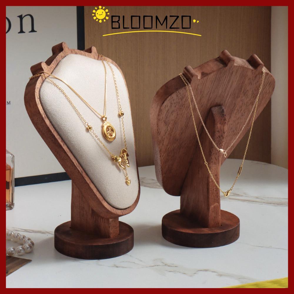 จัดส่งจากประเทศไทยBLOOMZO Exhibit Props, จอแสดงผลสร้อยคอไม้ดิบ, ชั้นเก็บเครื่องประดับนิทรรศการหรูหราอ่อน