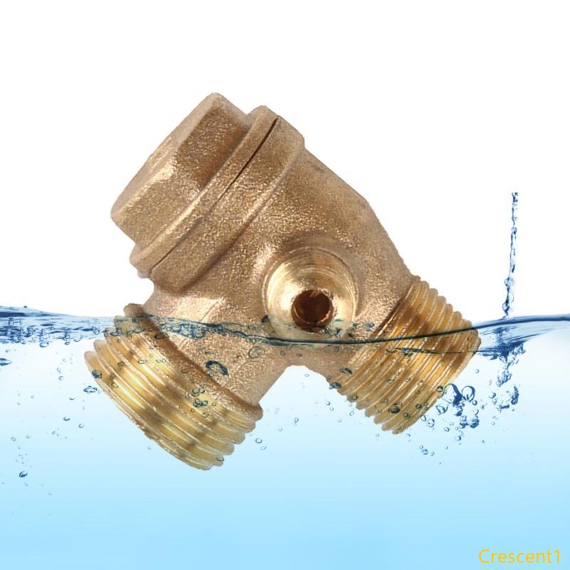 Crescent1 3-Port Check Valve ทองเหลืองชาย-ด้าย Workshop เปลี่ยน Air Compressor Unidirectional Check 