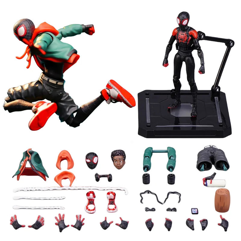Spider-Man: Into the Spider-Verse Miles Morales Action Figure Peter Parker Miles ตุ๊กตาของเล่นตุ๊กตา