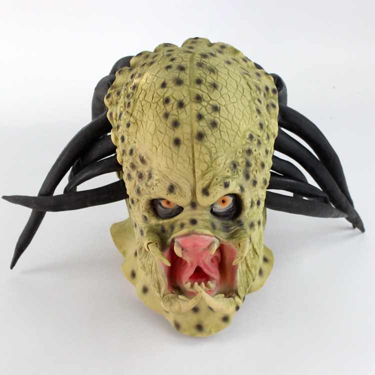 Alien Wars Predator Latex Headgear หน้ากากสยองขวัญฮาโลวีน Party Dress Up Prom Show Props
