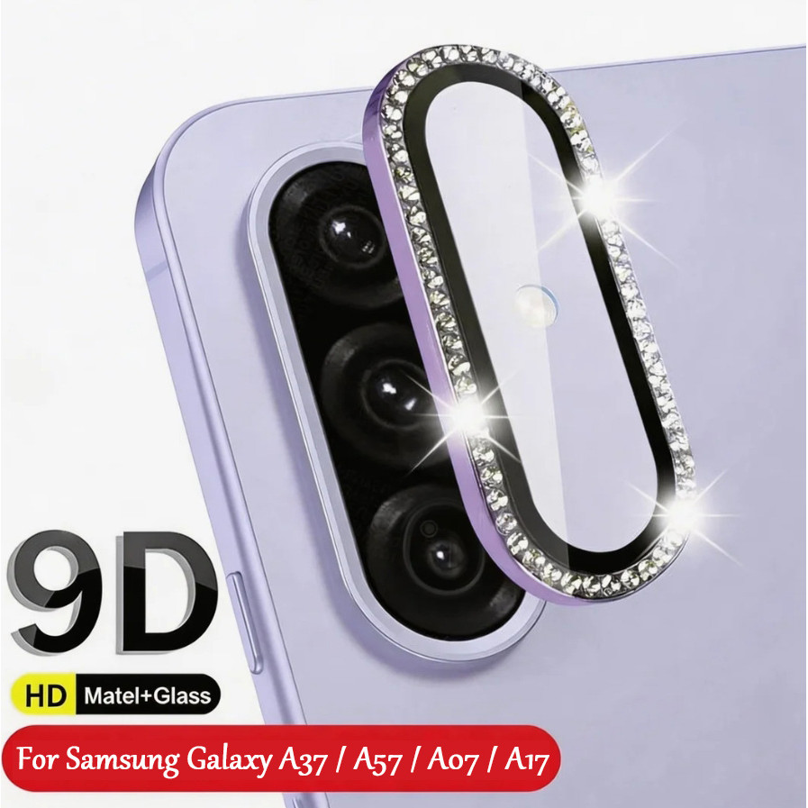 ฟิล์มกระจกกล้อง For Samsung A07(5G) A17(5G) A57 5G A37 A26 A36 A56 5G เเบบวงแหวน(เพชร) ครอบเลนส์กล้อง 014