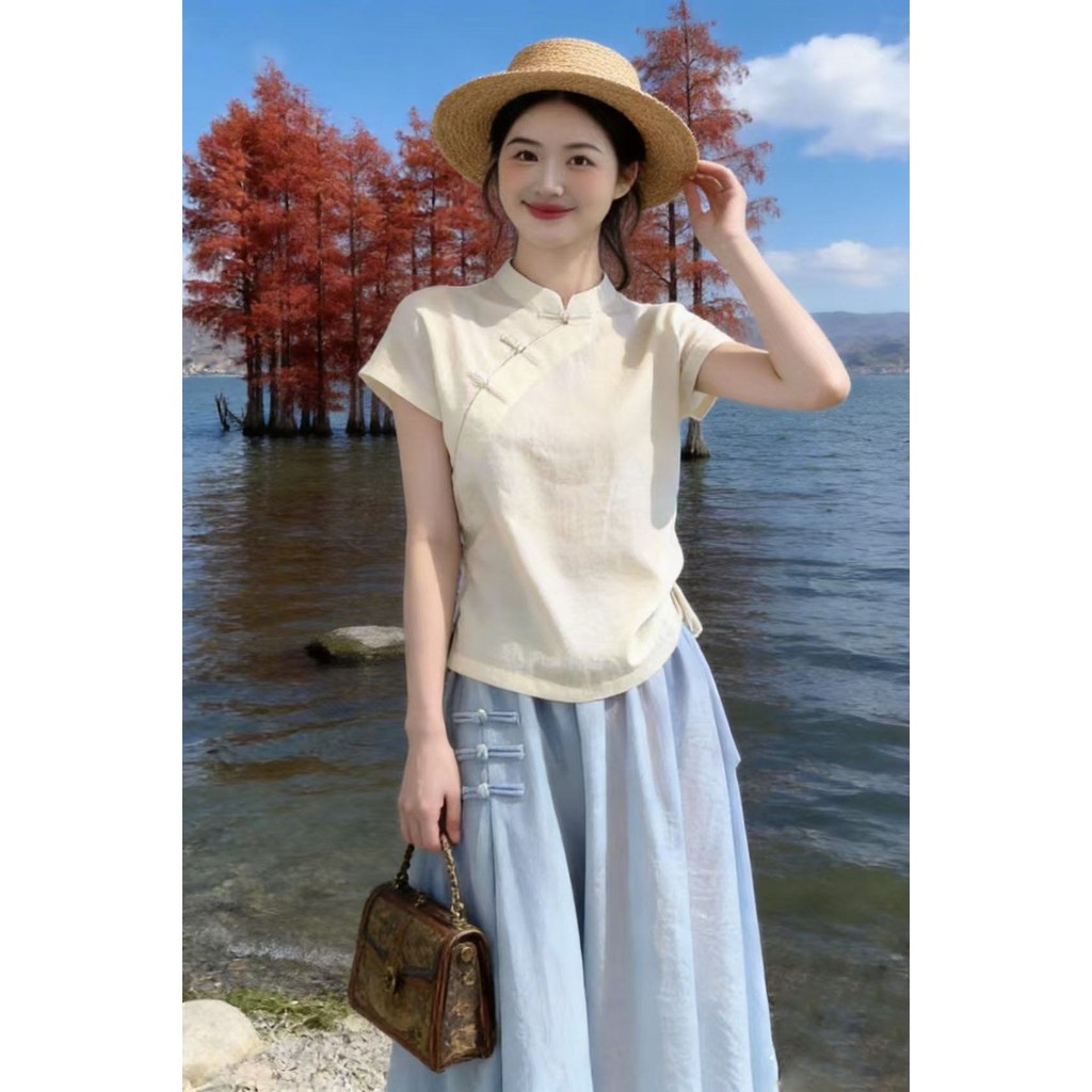 2026 สไตล์จีนใหม่สไตล์จีน Hanfu ทุกวันสไตล์หนุ่ม Cheongsam ชุดด้านบน AF412.