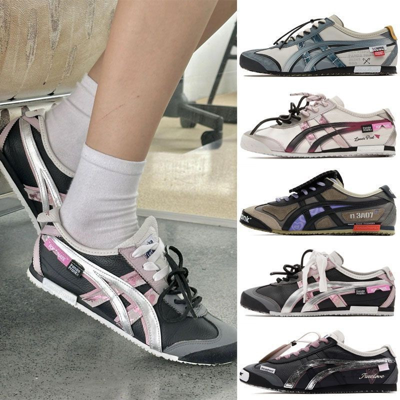ONITSUKA TIGER Onitsuka Tiger Panda Prank Heart l Heart Dream ผู้ชายผู้หญิงคู่กีฬารองเท้าผ้าใบลําลอง