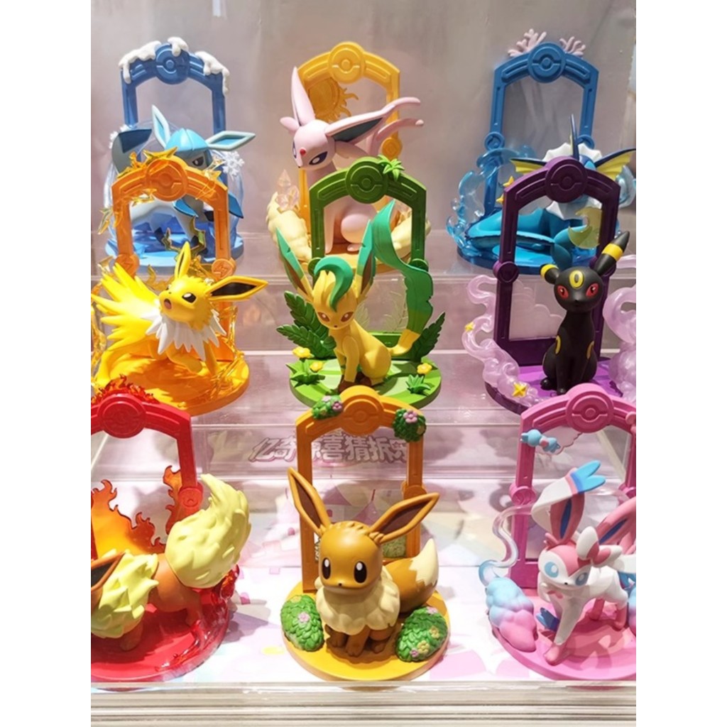Pokémon Lets Go Eevee Series Mystery Box สินค้า Influencer รูปตุ๊กตาของขวัญอินเทรนด์ของเล่นเดสก์ท็อป