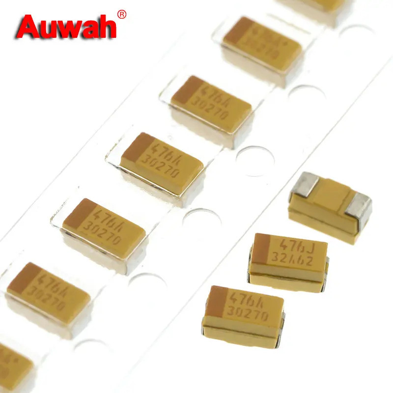 10pcs 47uF 6.3V 10V 1206 ประเภท SMD Tantalum ตัวเก็บประจุ TAJA476M006RNJ TLJA476M010R0600 476J 476A 