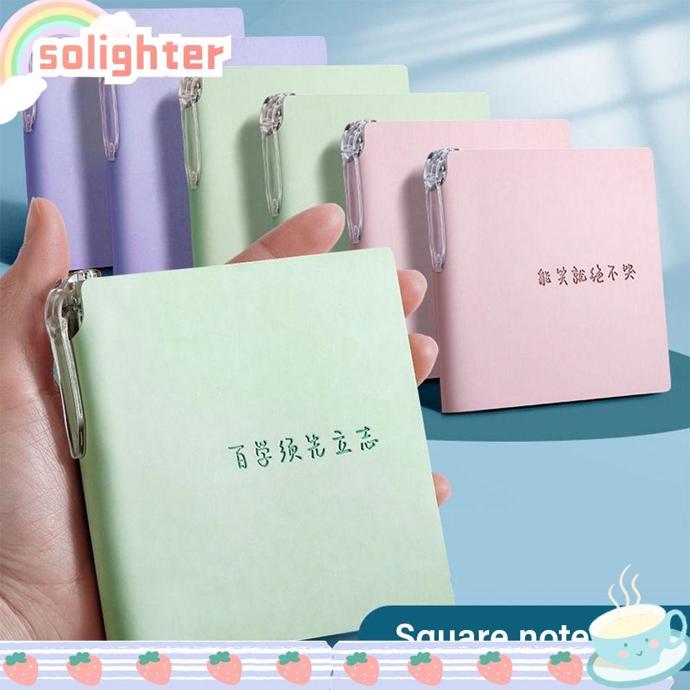 สมุดบันทึก SOLIGHTER, สมุดบันทึกกระเป๋ามินิหน้าตาราง, ความคิดสร้างสรรค์ที่จะทํารายการหนัง PU ไดอารี่แบบพกพาวางแผนรายสัปดาห์โรงเรียนสํานักงาน
