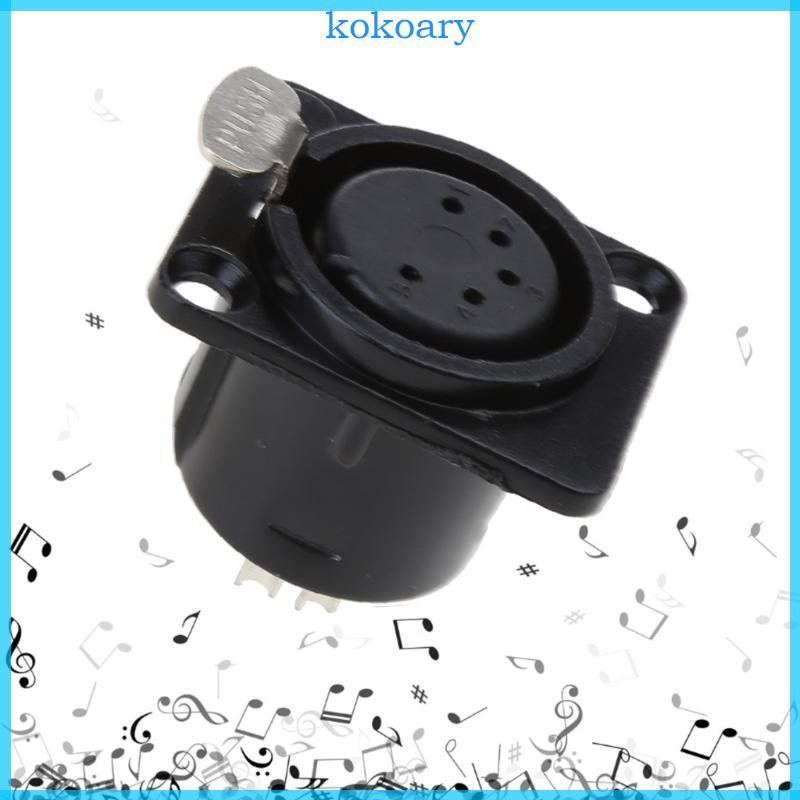 KOK XLR Connector 5pins XLR หญิงแผงซ็อกเก็ต Mount Type สําหรับขั้วต่อ XLR 5 ขั้ว