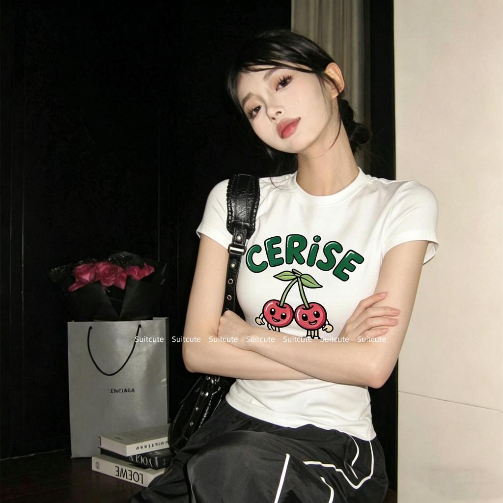 Greencute D223 เสื้อแขนสั้นสำหรับผู้หญิงฤดูร้อน ใส่สบาย เหมาะกับทุกโอกาส