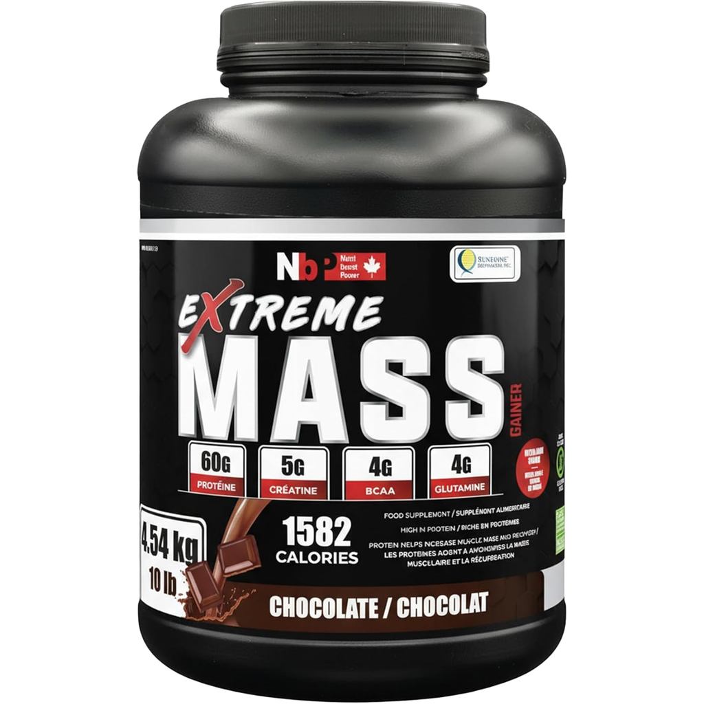 Sunshine Biopharma Extreme Mass Gainer, 12 แพ็ก (375g) โปรตีนสูง 60g สำหรับสร้างกล้ามเนื้อและเพิ่มน้