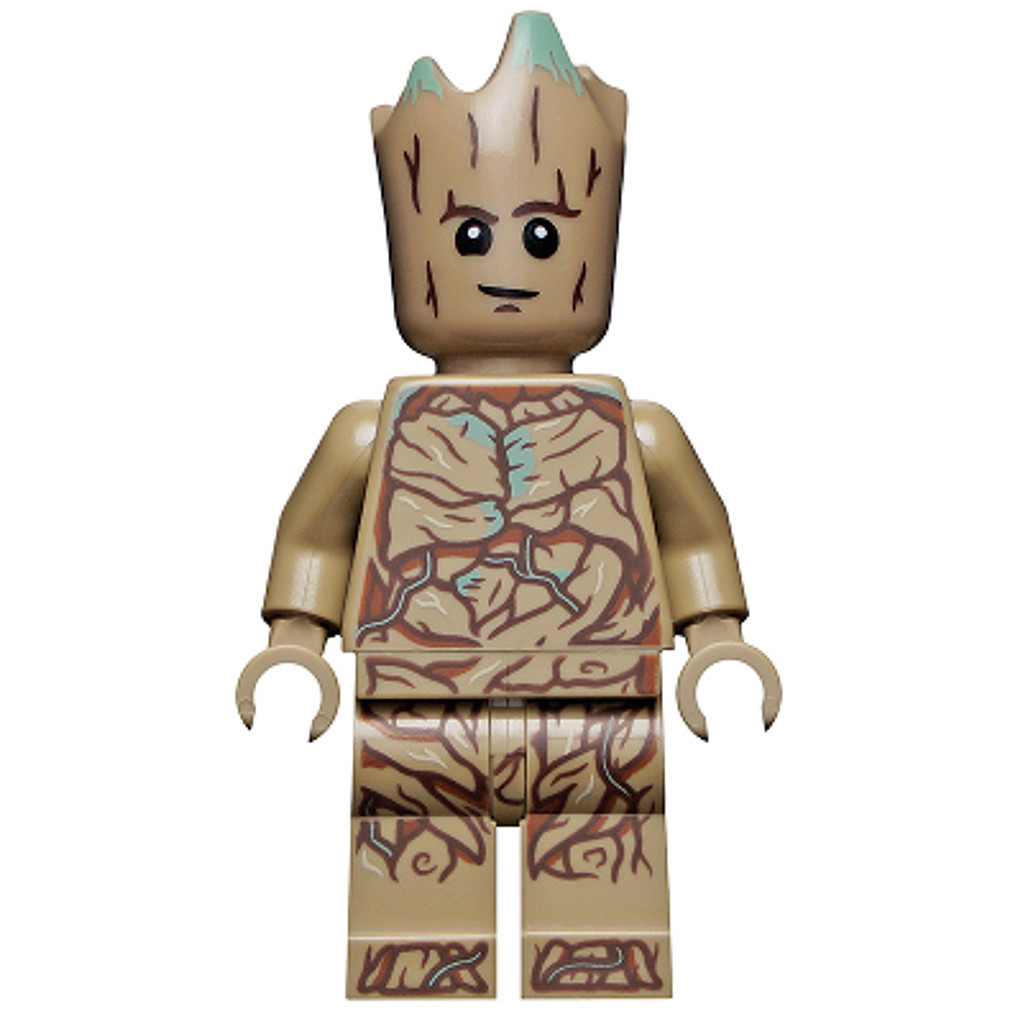 Brick2cube Minifigure - Groot, Teen Groot - Dark Tan - sh0743