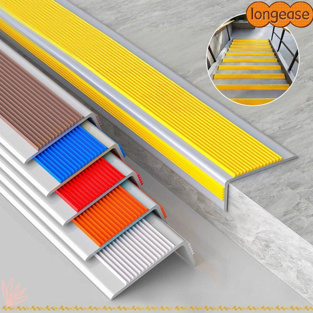 เทปกันลื่นบันได LONGE, ตัดแต่งขอบบันไดแบบมีกาวในตัว PVC, โฮมออฟฟิศกันลื่นกันน้ํารูปตัว L