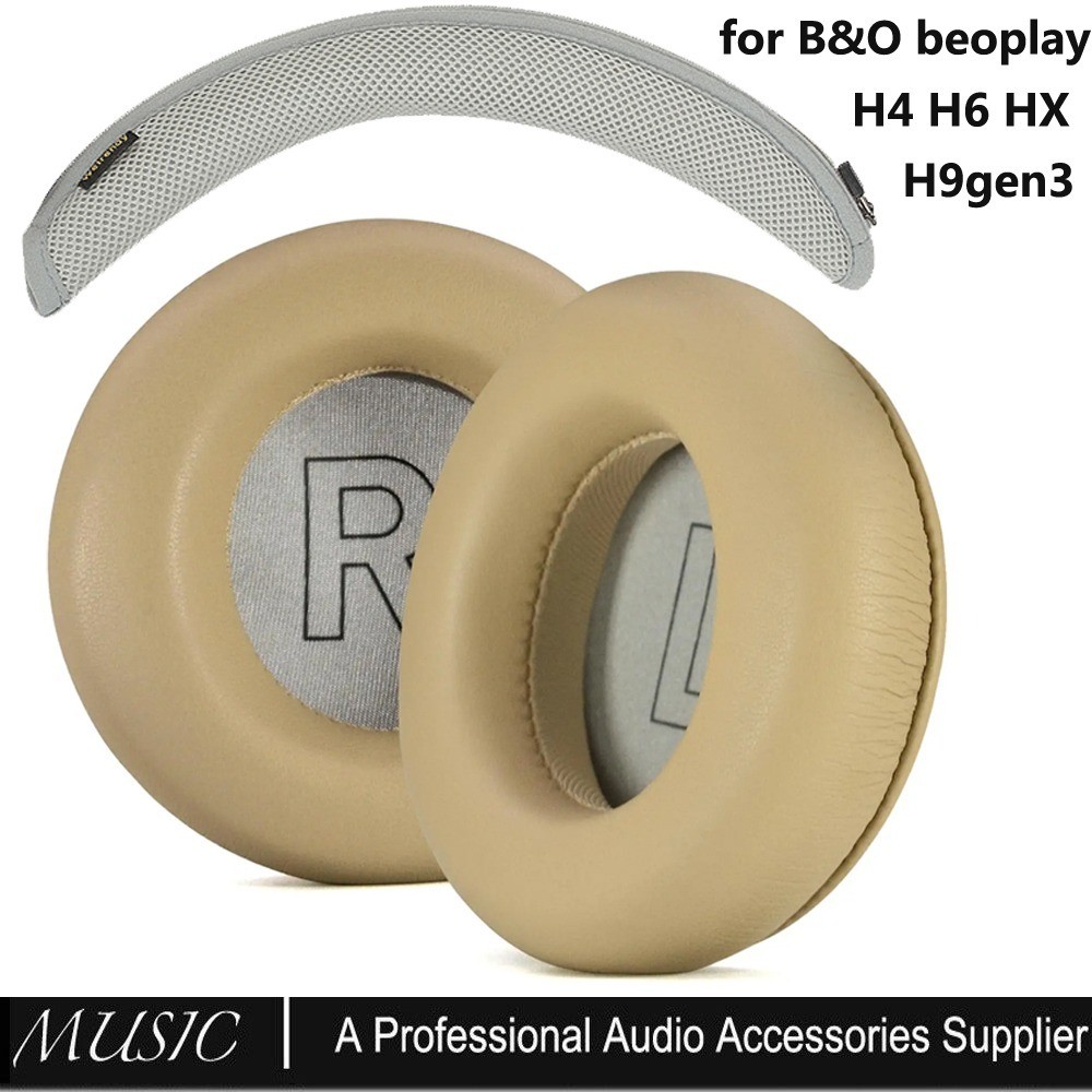 แผ่นรองหูฟังเบาะสําหรับหูฟัง B&O beoplay H4, H6, H7, H9, H9i, HX H9 gen 3, ฝาครอบแบบคาดศีรษะและแผ่นร
