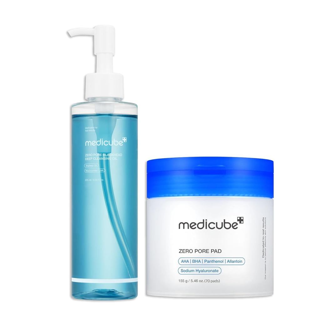 Medicube Pore Care Duo สําหรับผิวไร้ที่ติ: Zero Pore Blackhead Cleansing Oil และ Zero Pore Pads 2.0 