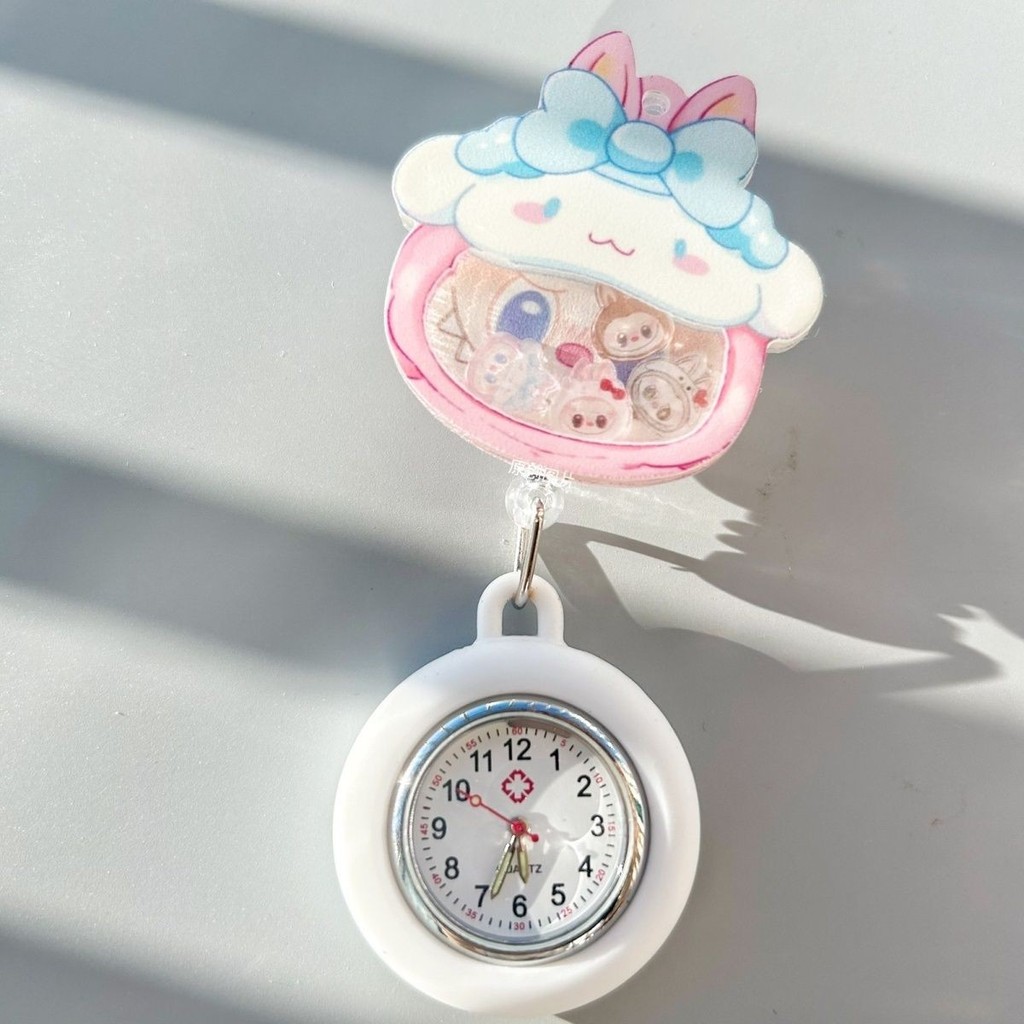 HelloKitty Cat Shaker Telescopic Breast นาฬิกา Nurs HelloKitty Cat Shaker Retractable หน้าอกนาฬิกาพย
