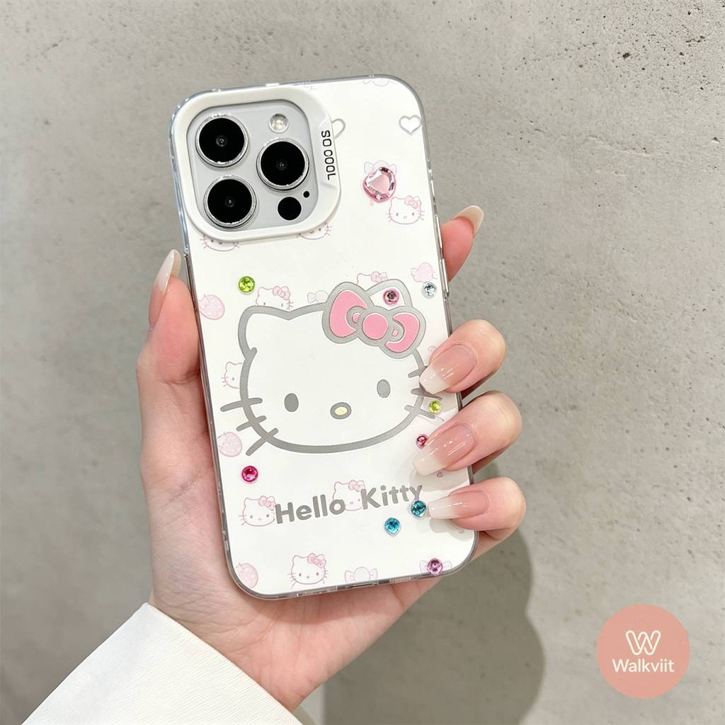 เคส OPPO A54 A57 A58 A60 A76 A52 A16 A17 A18 A3 A31 A35 A38 A3X A5i A6X A15 A3s ลาย Hello Kitty คริสตัลสวย น่ารัก อินส์ ราคา ถูกที่สุด ดีลบีเคเค แกลเลอรีภาพที่ 5