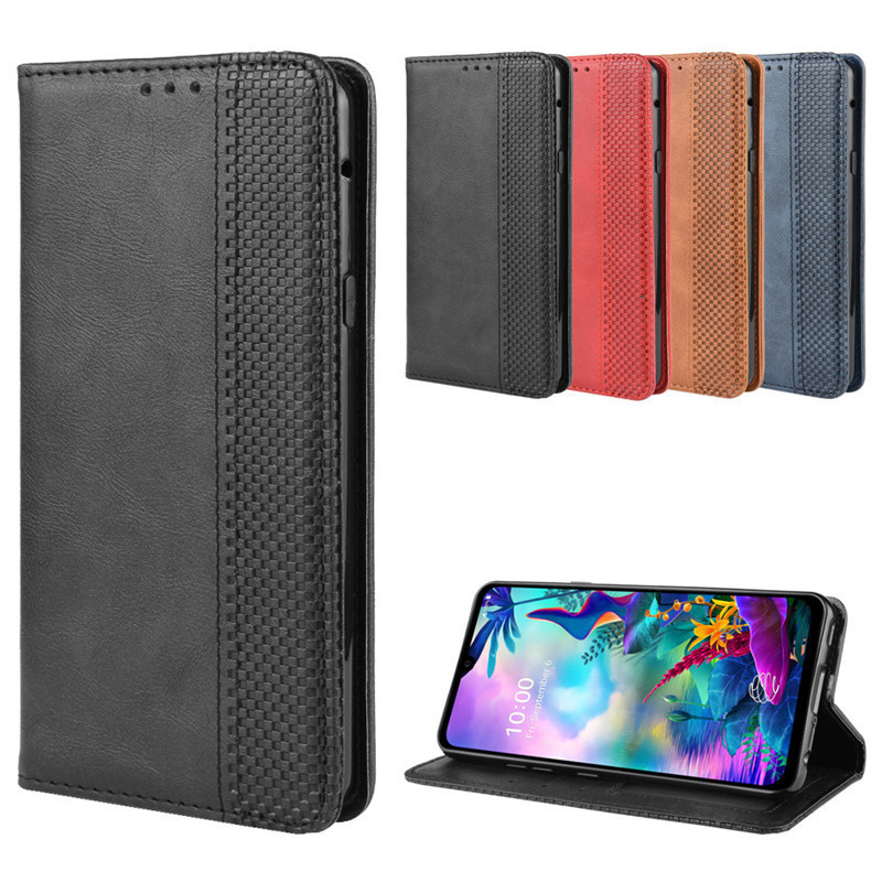 LG G8X ThinQ เคสโทรศัพท์พลิกซองหนัง LG V60 Thinq 5G เคสป้องกันการ์ดแม่เหล็ก V50S