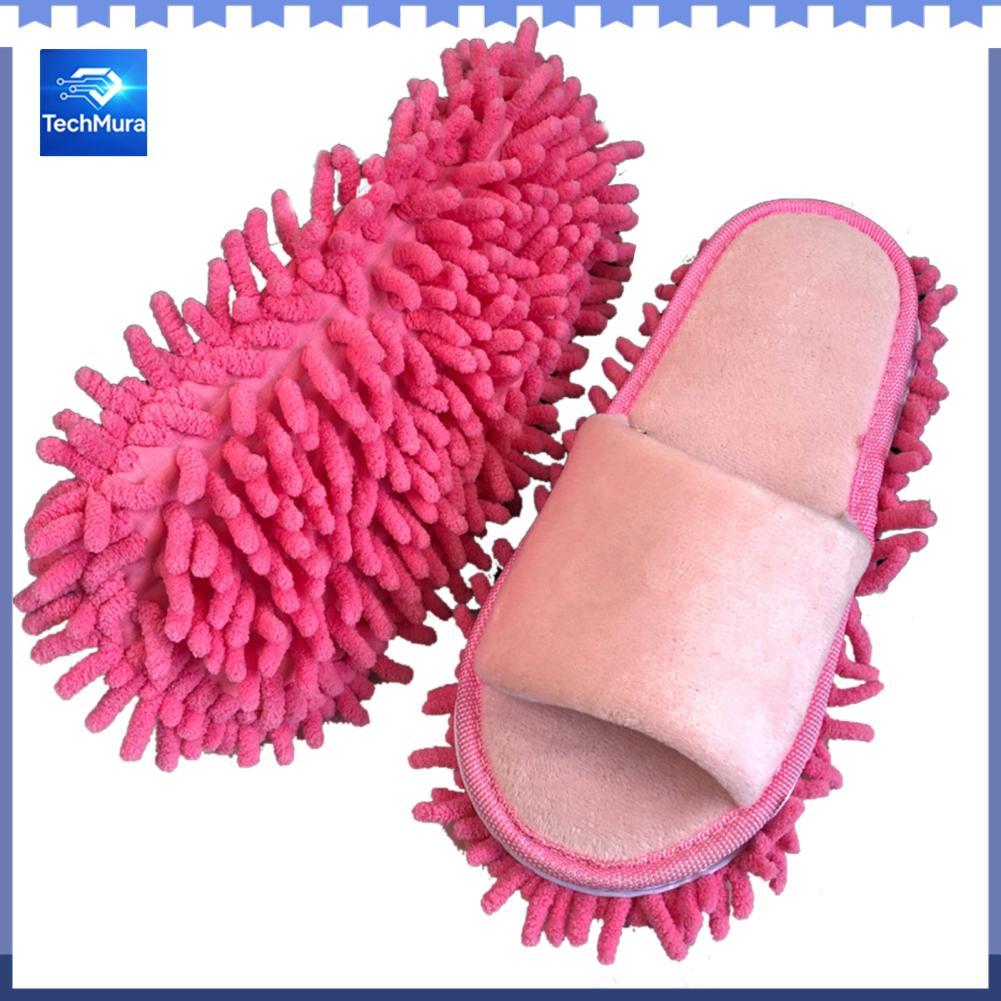 TechMura AUNMAS รองเท้าแตะซับล้างทำความสะอาดได้ขี้เกียจเปิดพื้นบ้านปัดฝุ่นสำหรับสำนักงานห้องน้ำห้องครัว (M 39-41)