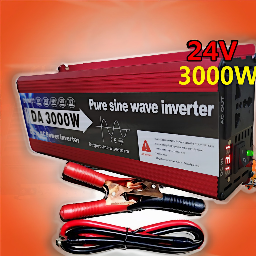 แก้ไฟดับบ่อย 6000W อินเวอร์เตอร์ แปลงรถเป็นไฟบ้าน ปลอดภัย