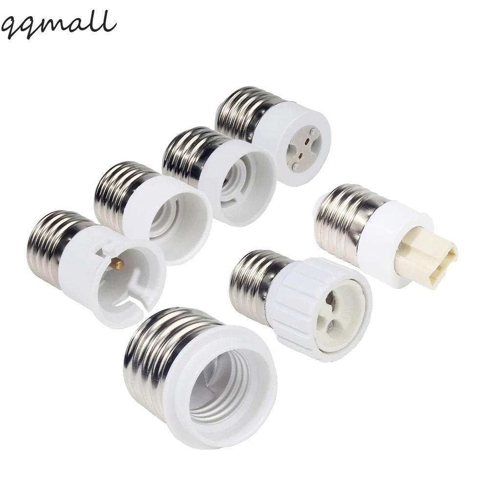 QQMALL ฐานโคมไฟ, ทนความร้อน E27 ชาย E14 B22 GU10 E40 หญิงผู้ถือโคมไฟ Converter, ในร่มทนทานหลายรุ่น LED Light Bulb Adapter Edison Bulb