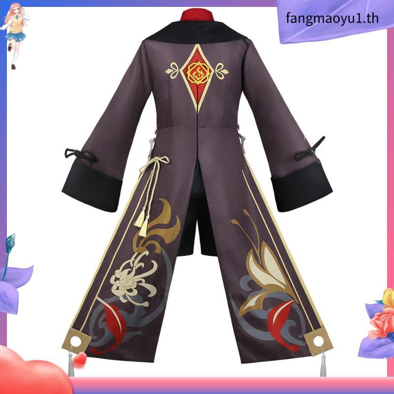 【ในสต็อก】ชุดคอสเพลย์อนิเมะ Game Genshin Impact HuTao Cosplay สไตล์จีน สําหรับผู้หญิง Halloween