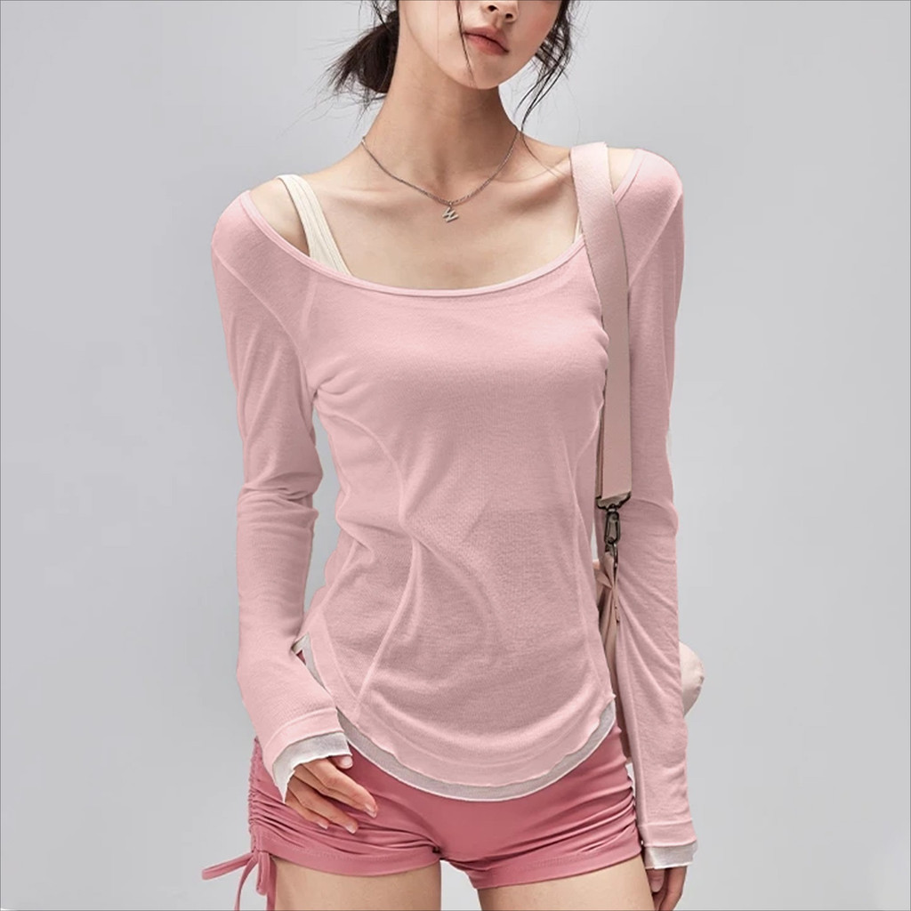 【Beautytrend】Sports Tops มิวเซ็กซี่ แขนยาว ระบายอากาศได้ดี สำหรับโยคะและเต้นรำ ราคา ถูกที่สุด ดีลบีเคเค แกลเลอรีภาพที่ 5