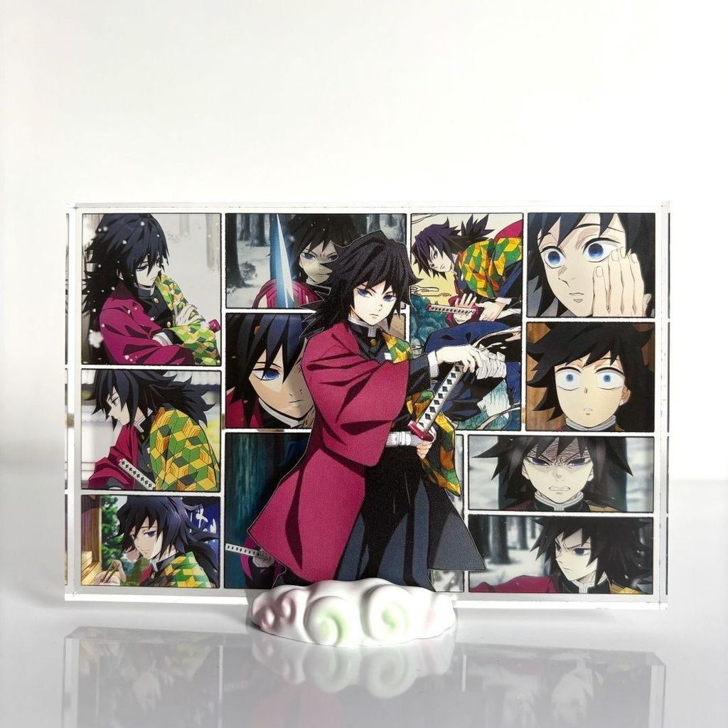 สินค้าใหม่พร้อมสต็อก Tomioka Giyuu อิฐอะคริลิค Demon Slayer ใบมีด Tomioka Giyuu วันเกิดคริสตัลอิฐอุป