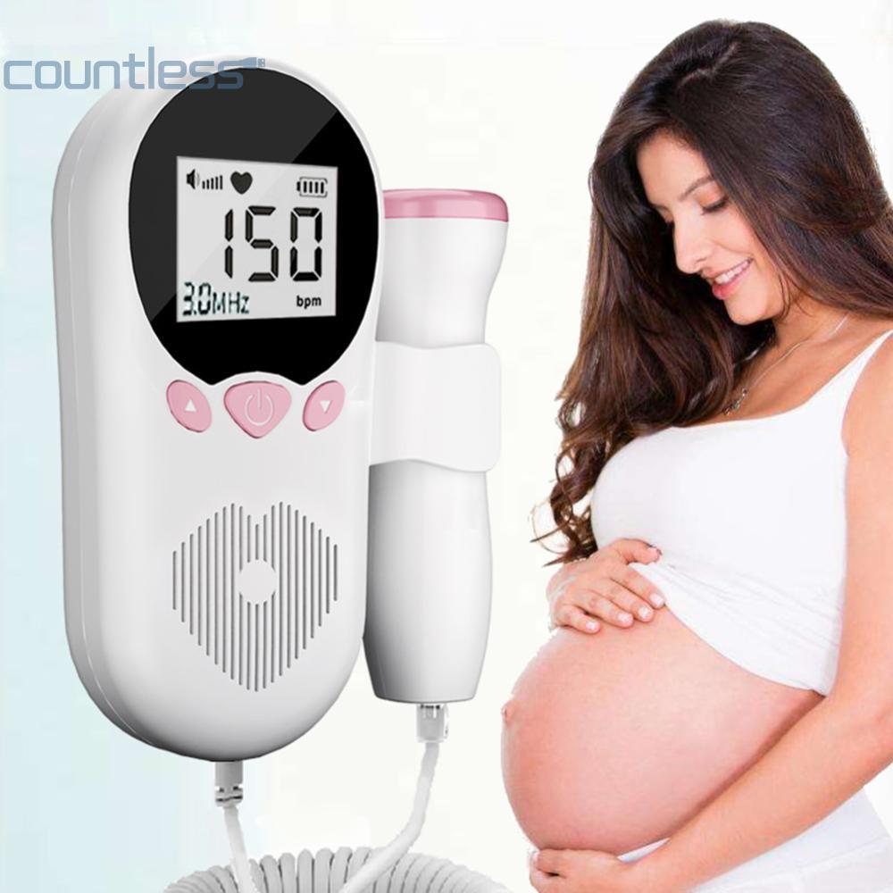 Doppler ทารกในครรภ์แบบพกพา Doppler 3MHz หน้าจอ LCD Baby Heartbeat Monitor Baby Doppler ใช้ตรวจจับและ