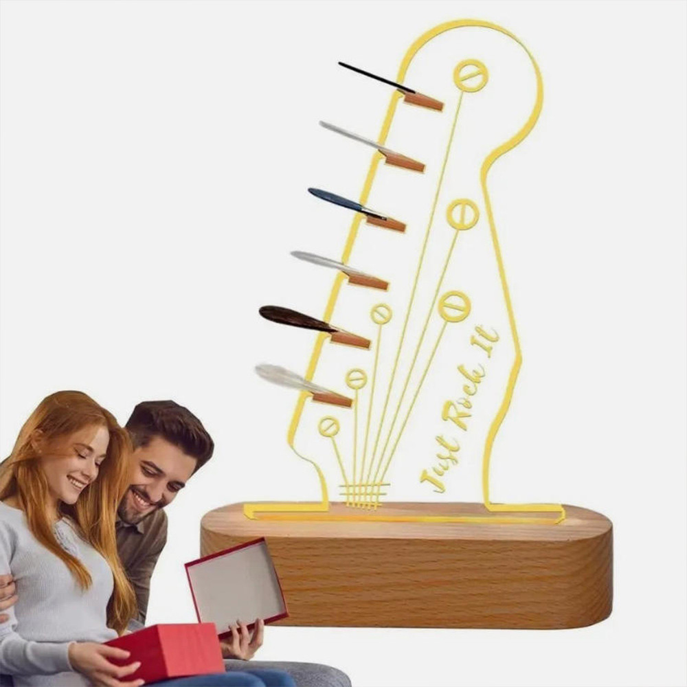 Guitar Pick Display Stand Guitar Pick Storage Light Up Acrylic Guitar Pick Holder Guitar Pick Case